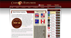 Desktop Screenshot of casinosexplorer.com