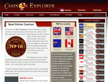 Tablet Screenshot of casinosexplorer.com